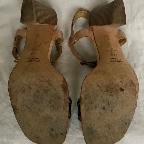 Miu Miu Natural Leather Blue Denim sandal - Picture 6 of 7